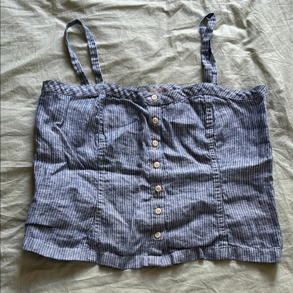 Everlane Linen Button-Up Women's Tank Sz 2